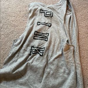Grey pink tank top xs